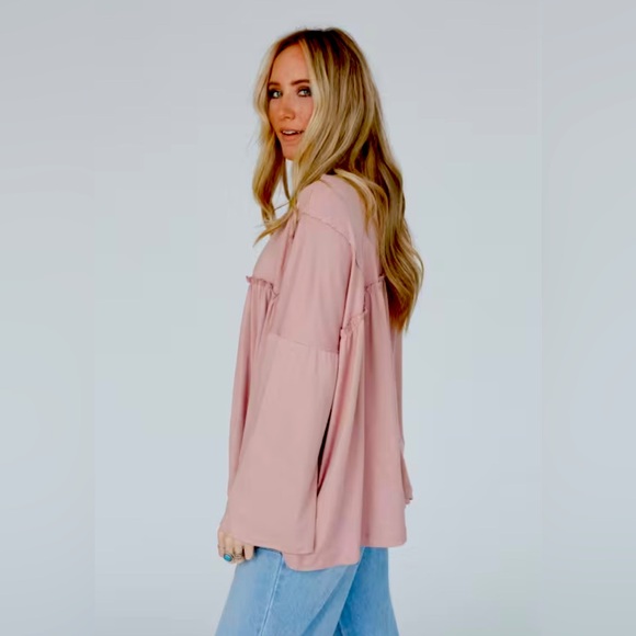 THREE BIRD NEST Serenity Baby Doll Top L - Picture 2 of 10